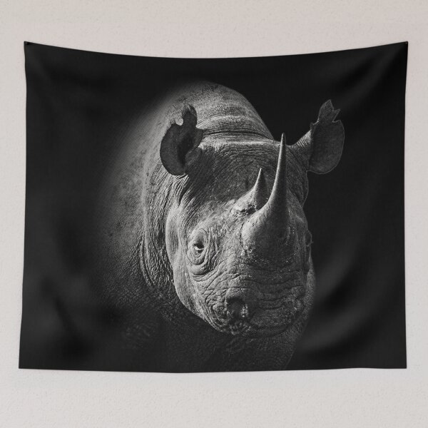 Item preview, Black Rhino Close-up African Wildlife designed and sold by Scotch Macaskill.