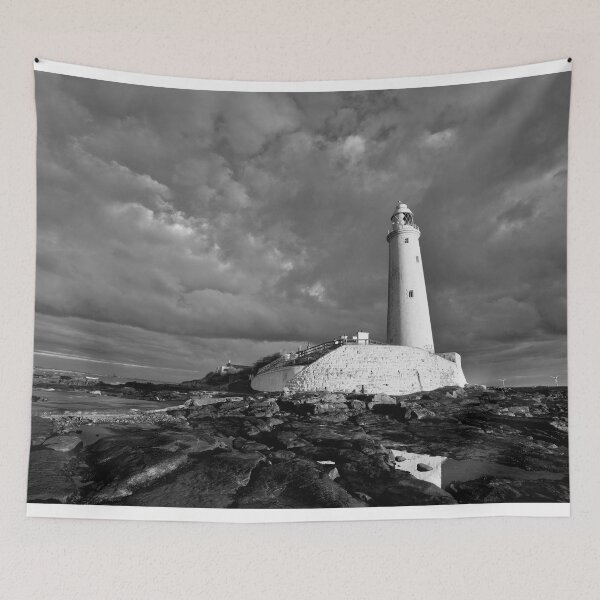 Item preview, St Mary's Island reflected - Monochrome designed and sold by Violaman.