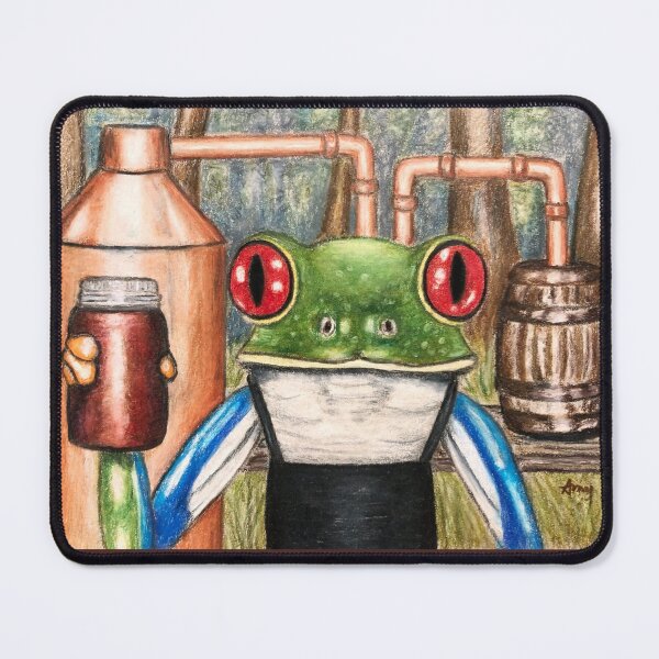 Item preview, Moonshine Frog designed and sold by GardenPartyArt.