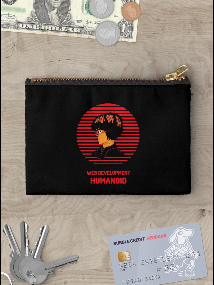 Thumbnail 3 of 4, Zipper Pouch, Web Development Humanoid - Coding Programmer Design designed and sold by Shirtlify.