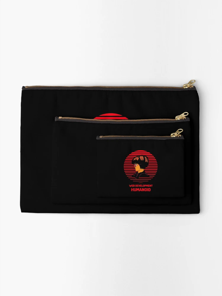 Thumbnail 2 of 4, Zipper Pouch, Web Development Humanoid - Coding Programmer Design designed and sold by Shirtlify.
