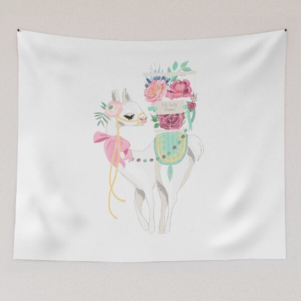 Item preview, Llama Alpaca Flowers Lovers Oh la la llama Funny Novelty designed and sold by cssdru.