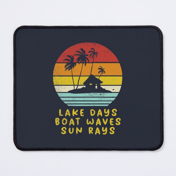 Item preview, Lake Days Boat Waves Sun Rays designed and sold by Bricke.