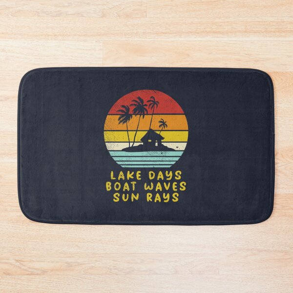Item preview, Lake Days Boat Waves Sun Rays designed and sold by Bricke.