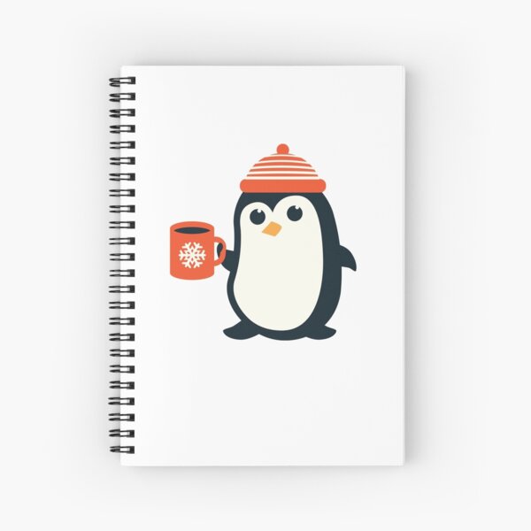 Cute penguins in sweaters Spiral Notebook for Sale by goDrinkSumWater
