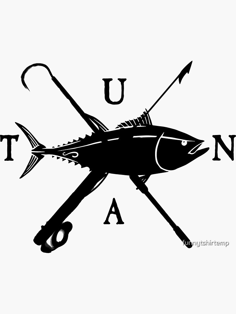 Tuna Fishing Logo Harpoon and Gaff Fishermen Sticker for Sale by