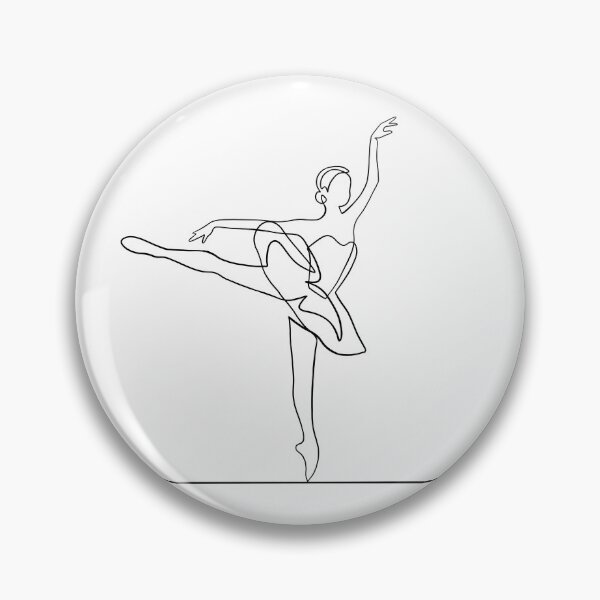 Item preview, Line art classic dancer Arabesque   designed and sold by PrintsEntmt.