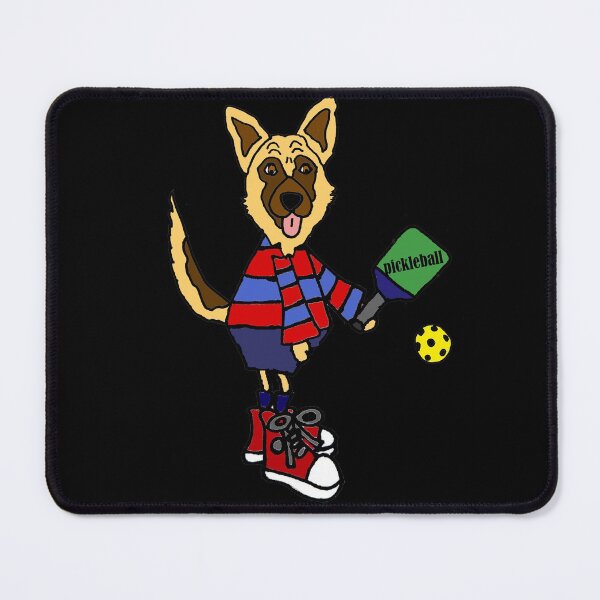 Item preview, Funny German Shepherd Dog Playing Pickleball designed and sold by Nature's Fancy.