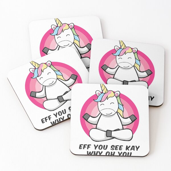 Item preview, Copia de Eff You See Kay Why Oh You Yoga Unicorn Design designed and sold by Vexel Studio.
