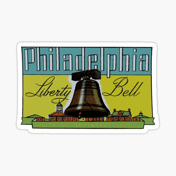 Item preview, Philadelphia Liberty Bell Vintage Travel Decal designed and sold by hilda74.