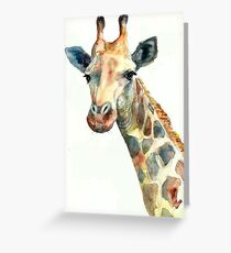 plain giraffe my digital art Greeting Card