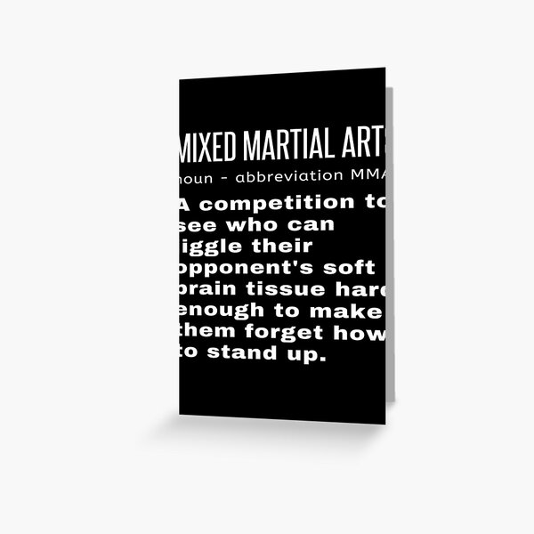 "Funny MMA Mixed Martial Arts Definition Fighter Coach Perfect Gift