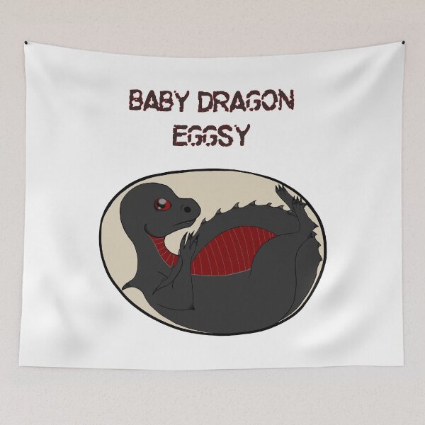 Item preview, baby dragon eggsy dark grey designed and sold by obsedian-dream.