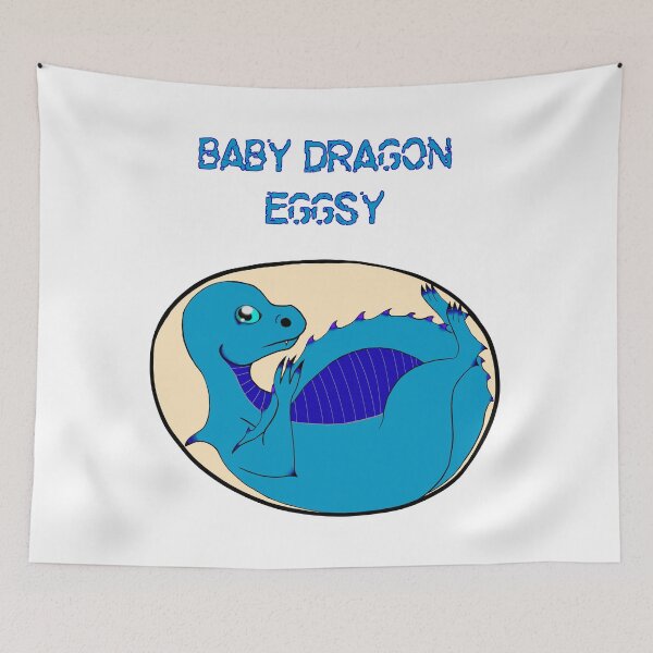 Item preview, baby dragon eggsy light blue designed and sold by obsedian-dream.