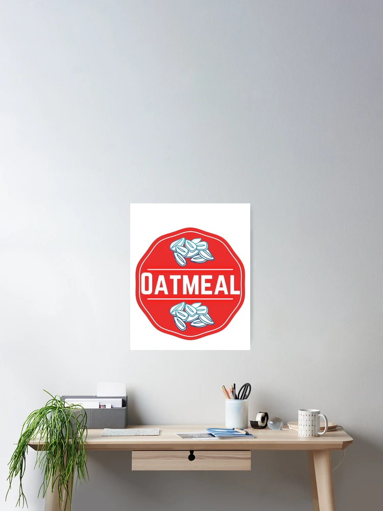 Thumbnail 2 of 3, Poster, Oatmeal- Red Food Container Label designed and sold by LabelStore.