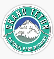 GRAND TETON NATIONAL PARK WYOMING 1929 HIKING CAMPING CLIMBING MOUNTAINS TEAL Sticker