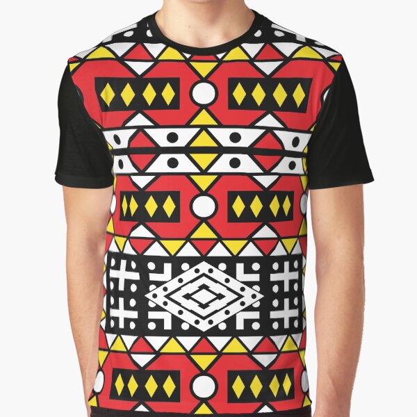 African pattern wax design Kizomba Samakaka Ankara print Angola Graphic T-Shirt