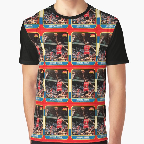 Michael Jordan Chicago Bulls NBA Basketball Rookie Card Graphic T-Shirt