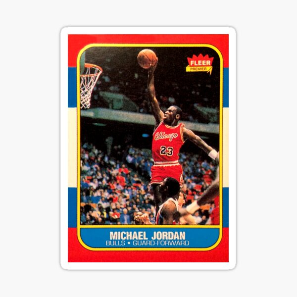 Michael Jordan Chicago Bulls NBA Basketball Rookie Card Sticker