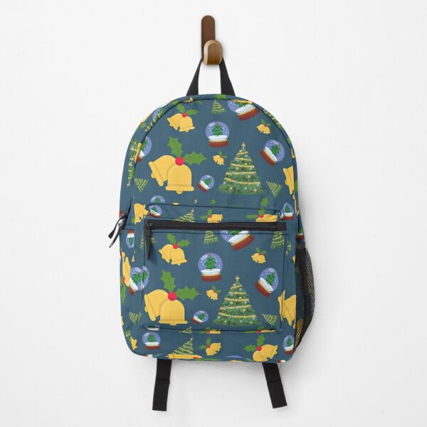 Christmas Snow Globe Tree And Bells Backpack