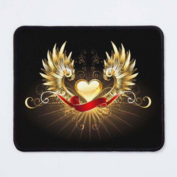 Item preview, Golden heart with golden wings designed and sold by Blackmoon9.