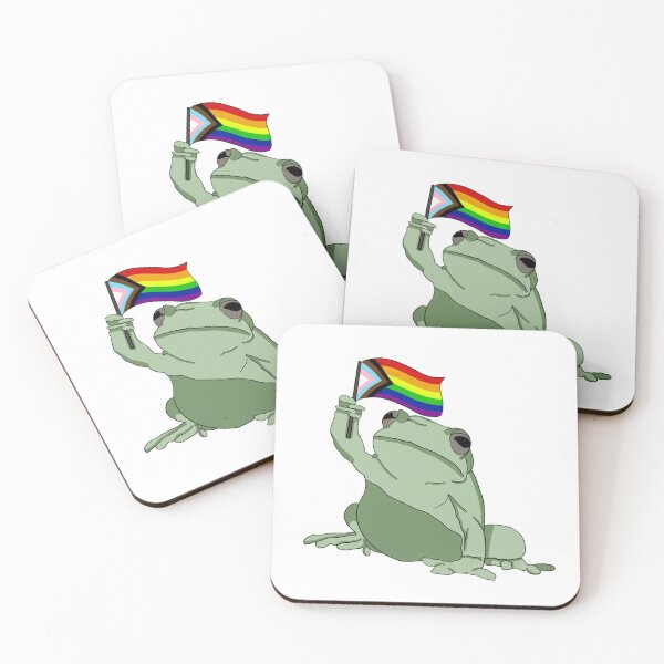 Item preview, LGBTQ flag frog designed and sold by Kristys-Chaos.