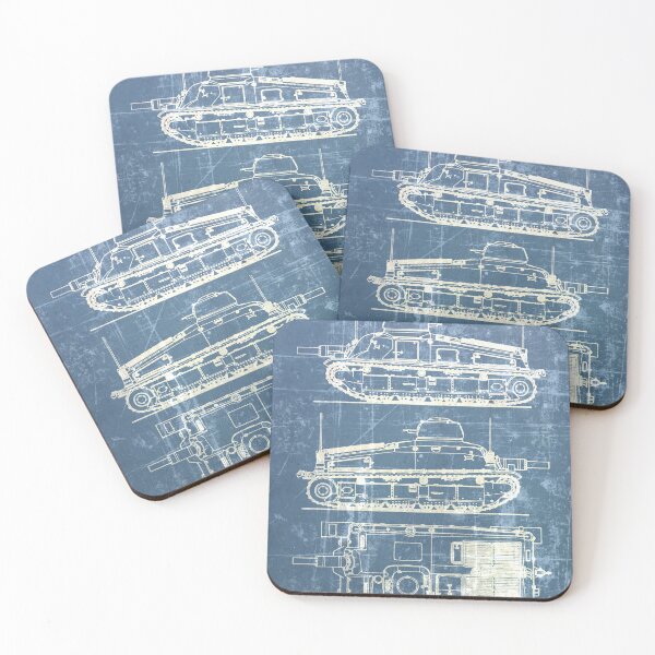 Item preview, Somua SAu 40 Blueprint (AVAILABLE ON CLOTHING)  designed and sold by MW-Official.