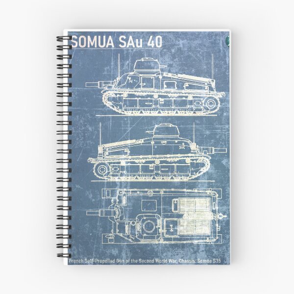 Item preview, Somua SAu 40 Blueprint (AVAILABLE ON CLOTHING)  designed and sold by MW-Official.