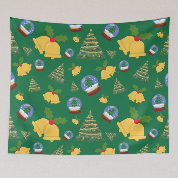 Item preview, Christmas Snow Globe Tree And Bells Pattern designed and sold by thecooltable.