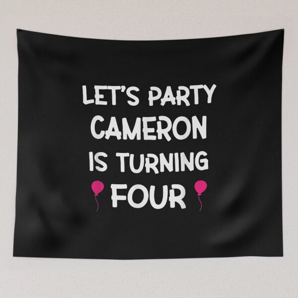 Item preview,  Cameron Fourth Birthday With Name Year Old Girl designed and sold by suzanso.