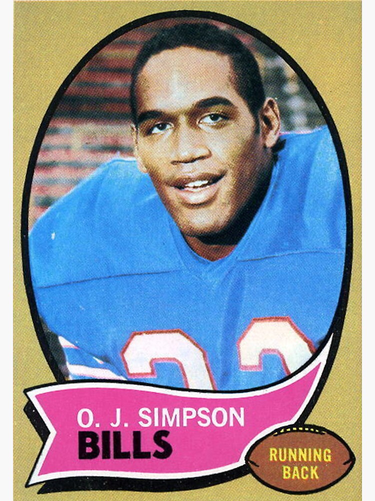OJ Simpson Buffalo Bills Football Rookie Card' Sticker for Sale by