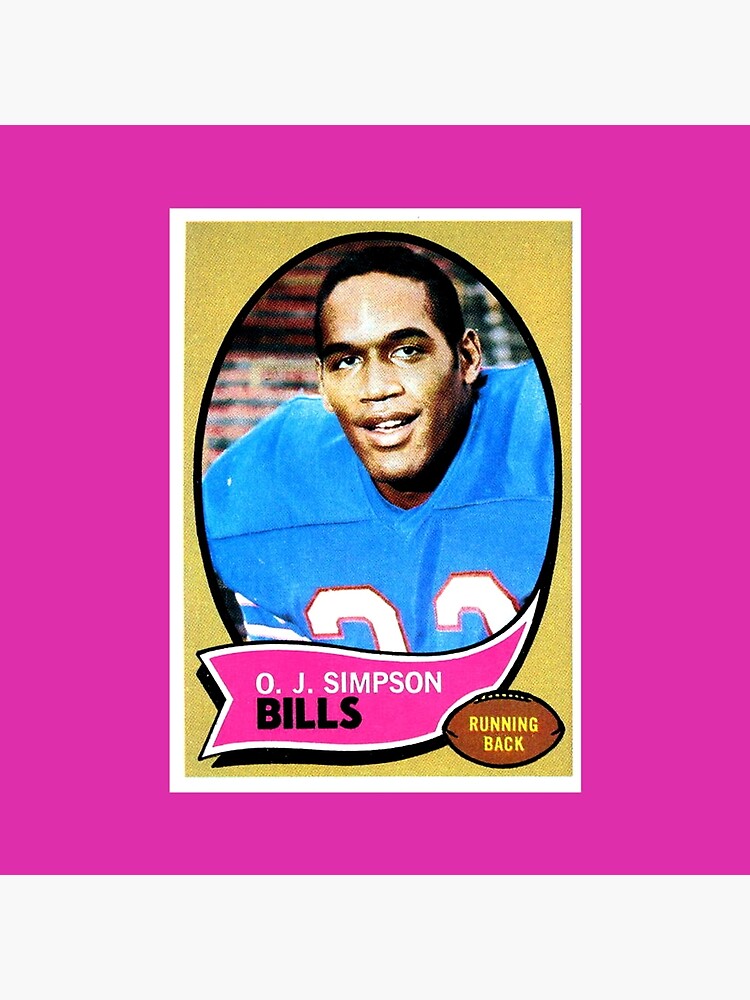 OJ Simpson Buffalo Bills Football Rookie Card Sticker for Sale by