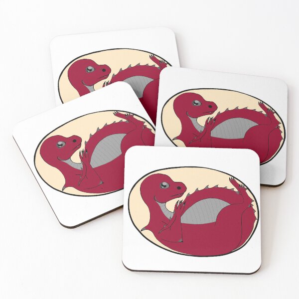 Item preview, Baby dragon in egg crimson designed and sold by obsedian-dream.