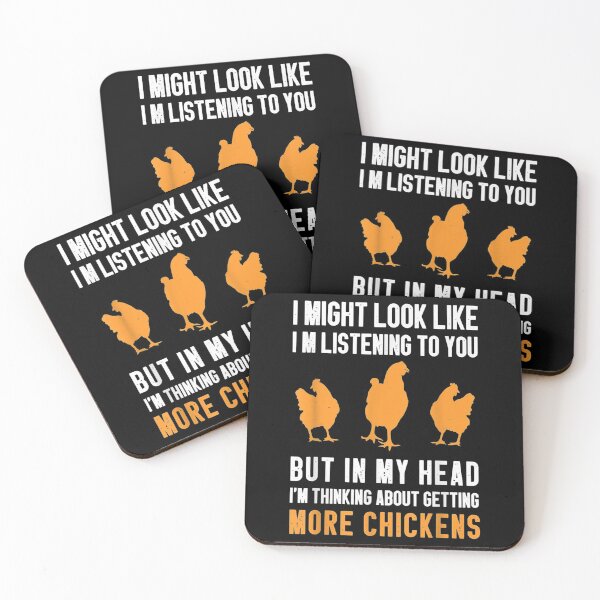Item preview,  Might Look Like Im Listening You Chickens Farmer Funny designed and sold by suzanso.