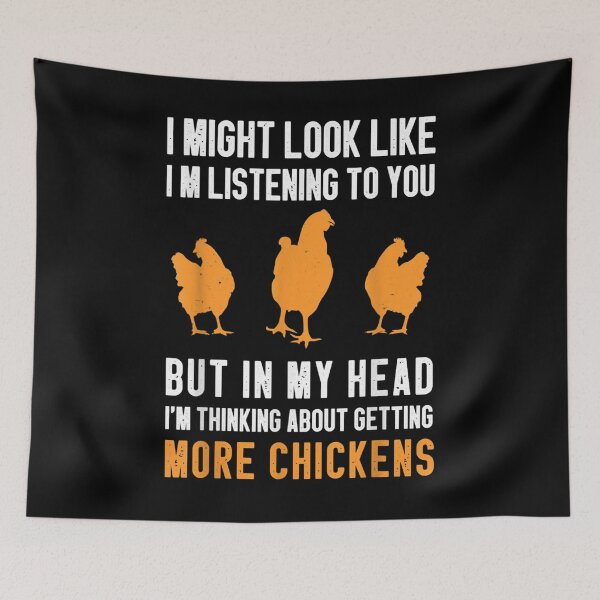 Item preview,  Might Look Like Im Listening You Chickens Farmer Funny designed and sold by suzanso.