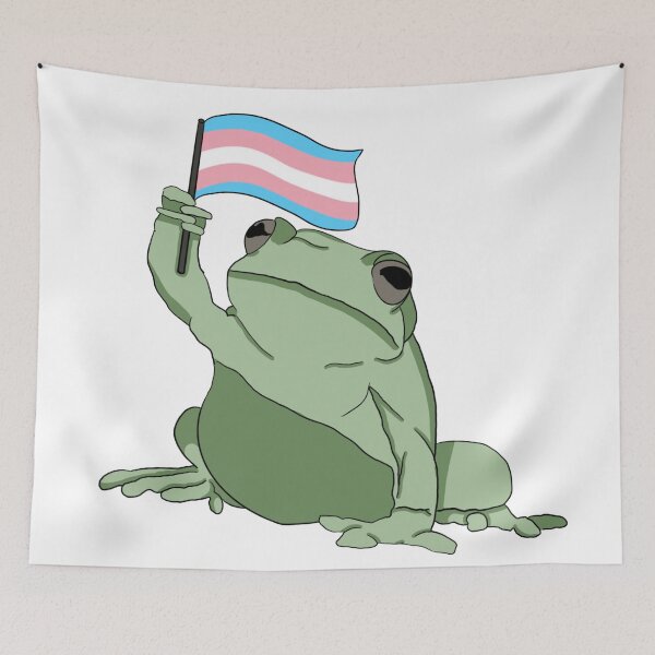 Item preview, trans flag frog designed and sold by Kristys-Chaos.