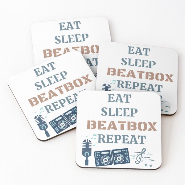 Item preview, Eat Sleep Beatbox Repeat Funny Quote designed and sold by Simi2020.