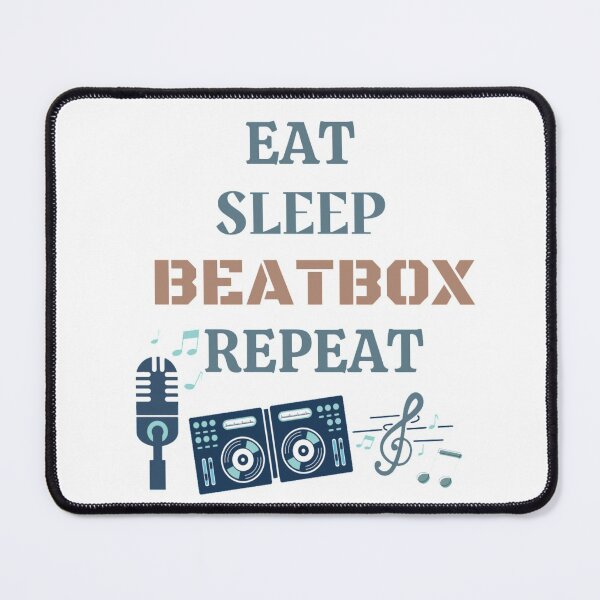 Item preview, Eat Sleep Beatbox Repeat Funny Quote designed and sold by Simi2020.