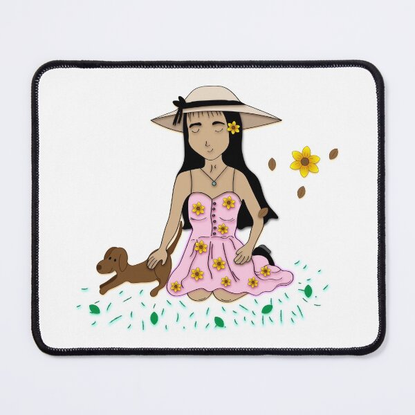 Item preview, Cute girl paly with her puppy designed and sold by Mylecm.