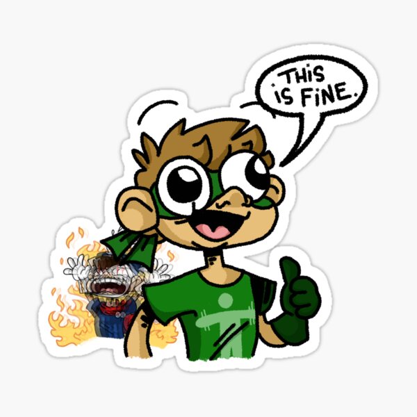 Item preview, This is fine. designed and sold by thatsbullshark.