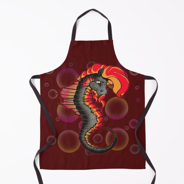 Item preview, Seahorse: Black and Red with Bubble Background designed and sold by iduzarts.