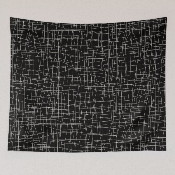 Item preview, Beige and Black Abstract Mosaic Grid Pattern Pairs Sherwin Williams 2022 Popular Color Natural Linen SW 9109 designed and sold by ColorOfTheYears.