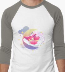 skitty snoozing Men's Baseball ¾ T-Shirt