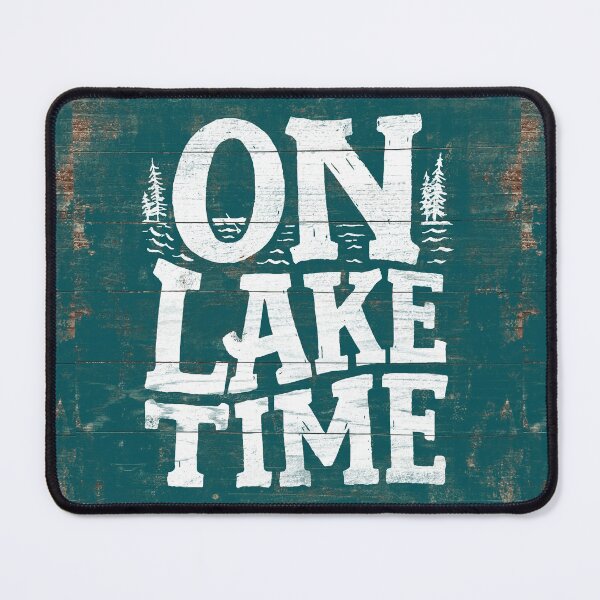 Item preview, On Lake Time Sign, Rustic Lake Sign, Lake House Turquoise Vintage Sign designed and sold by PaulLesser.