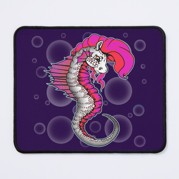 Item preview, Seahorse: Pink with Bubble Background designed and sold by iduzarts.