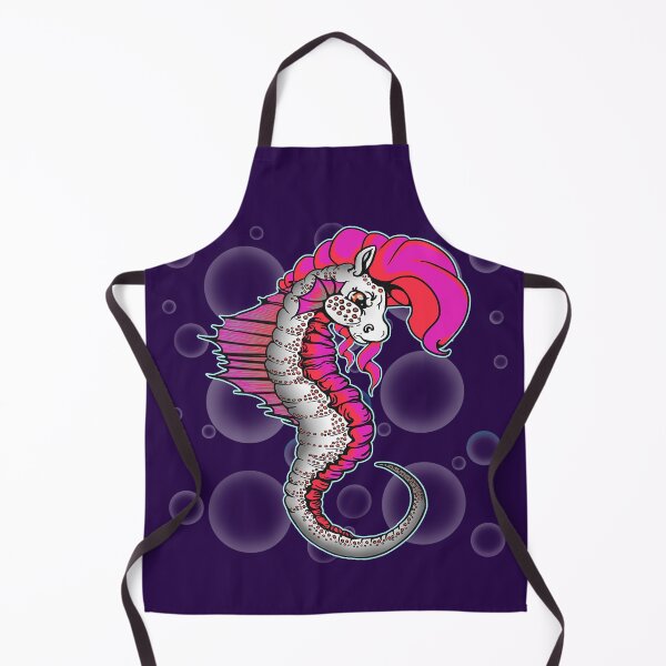 Item preview, Seahorse: Pink with Bubble Background designed and sold by iduzarts.