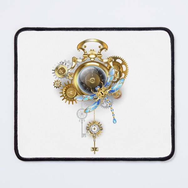 Item preview, Steampunk Clock with Mechanical Dragonfly designed and sold by Blackmoon9.