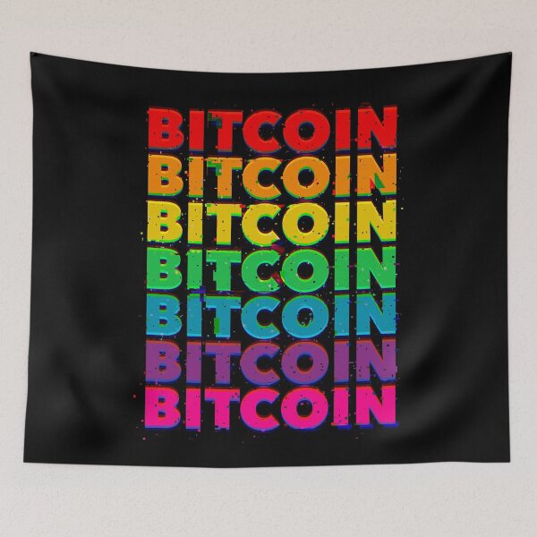Item preview, Bitcoin Rainbow Glitch designed and sold by trajeado14.