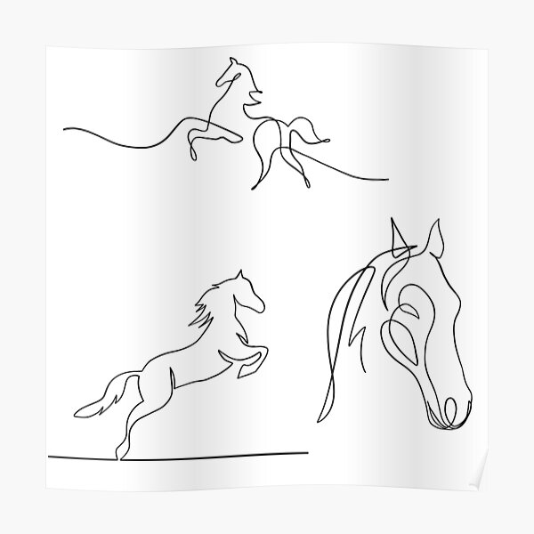 Line Art Horse Gifts  Merchandise for Sale  Redbubble