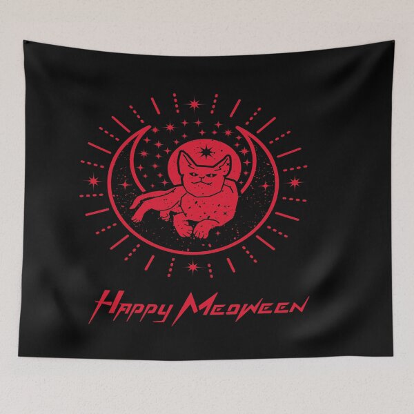 Item preview, Happy Meoween Lounging Moon Cat Happy Meoween Halloween Perfect on t-shirts To sticker packs designed and sold by LMcDs.